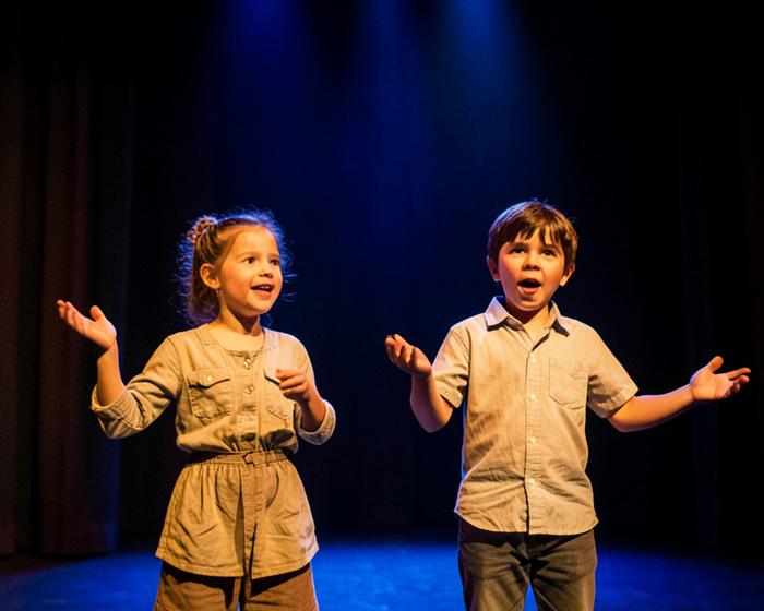 Children performing a scene